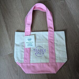 NWT Trader Joes Mini Tote - Pastel Pink